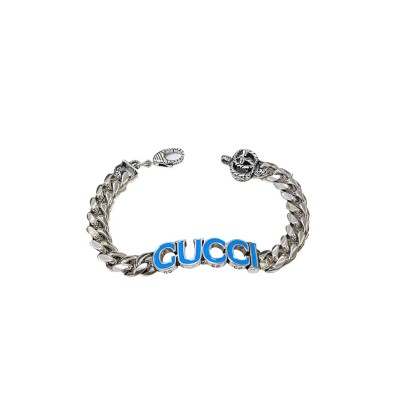 GUCCI SILVER CHUNKY CHAIN BRACELET 
